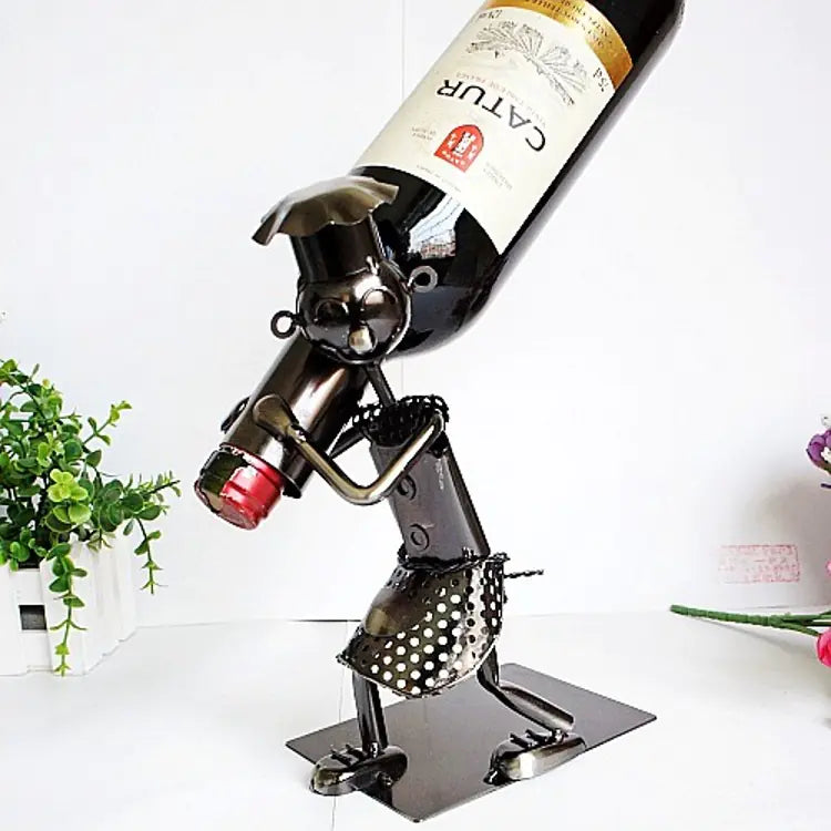 Phantom Bottle Holder - Iron Art Decor
