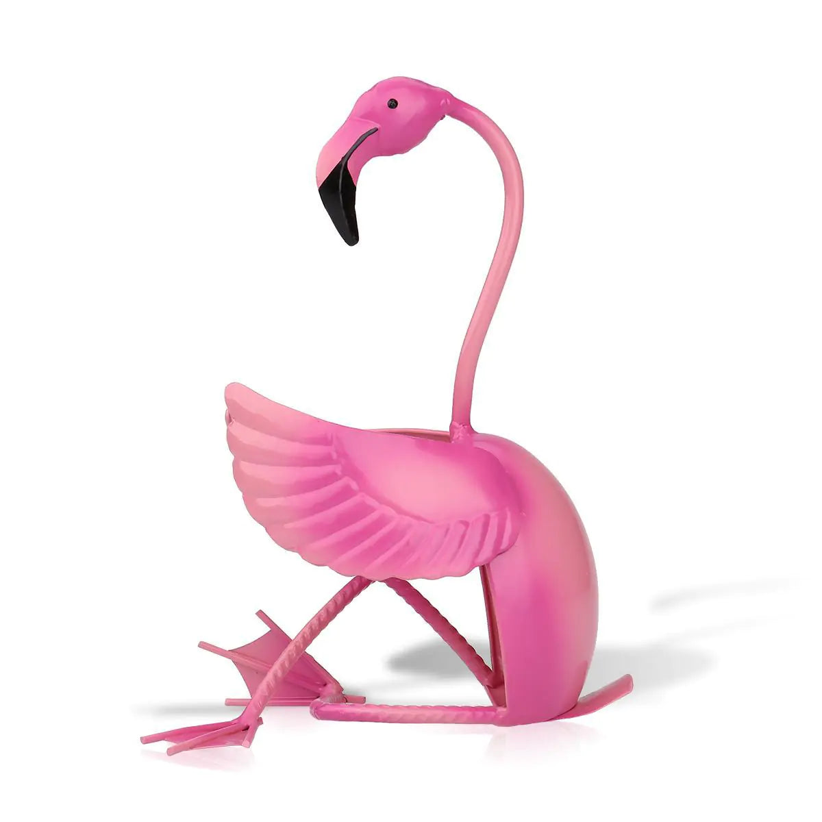 Flamingo Iron Wine Holder - Elegant Home Art
