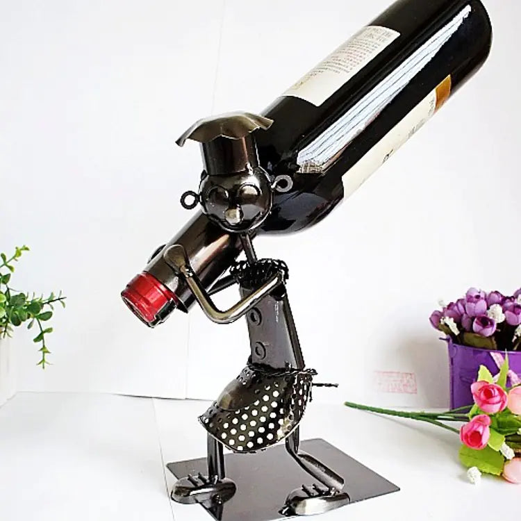 Phantom Bottle Holder - Iron Art Decor