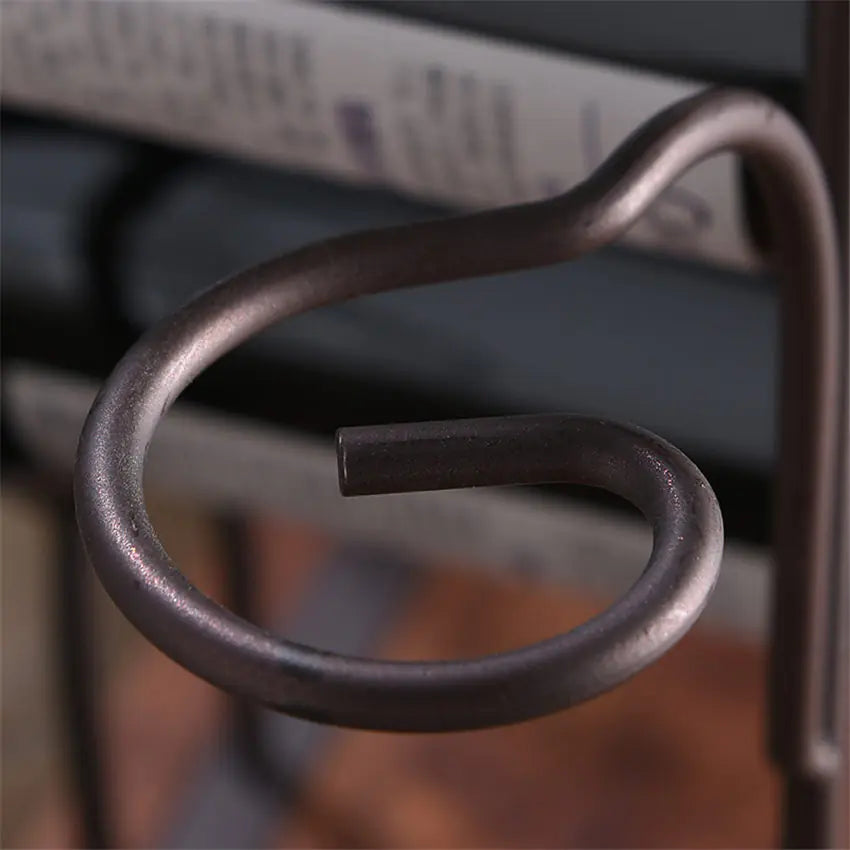 Elegant European Iron Wine Holder