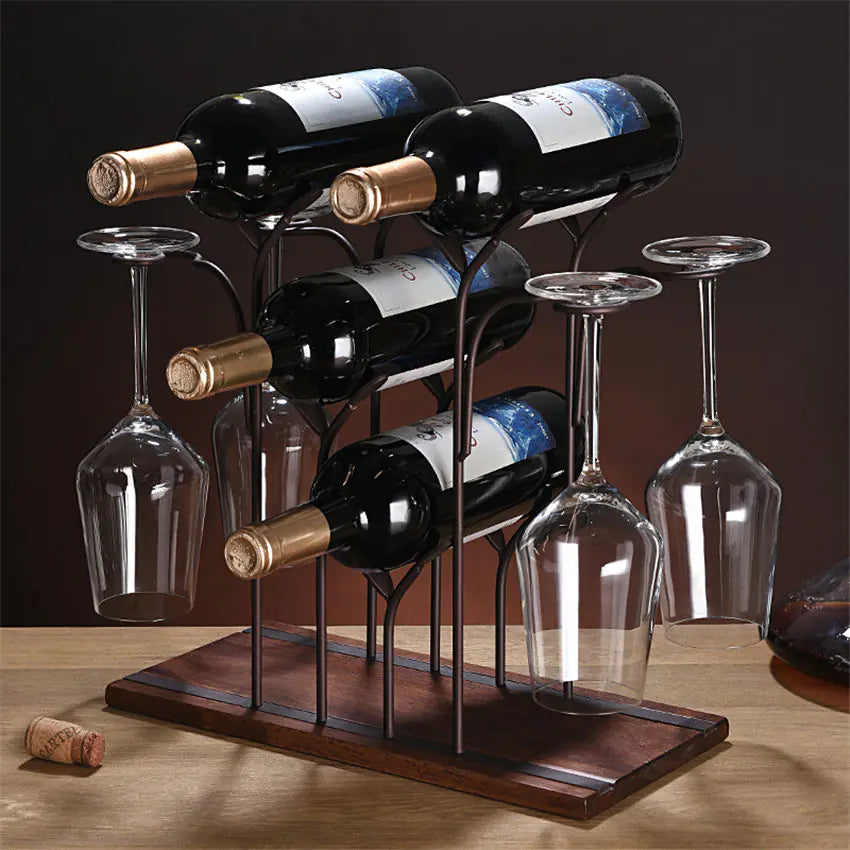 Elegant European Iron Wine Holder