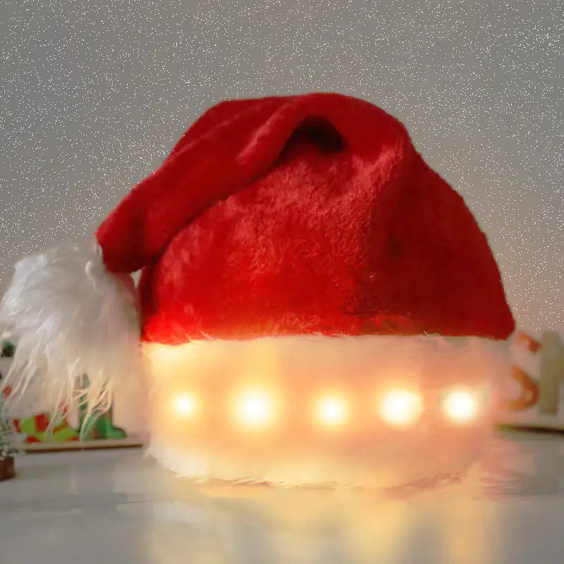 Luminous Plush Santa Hat