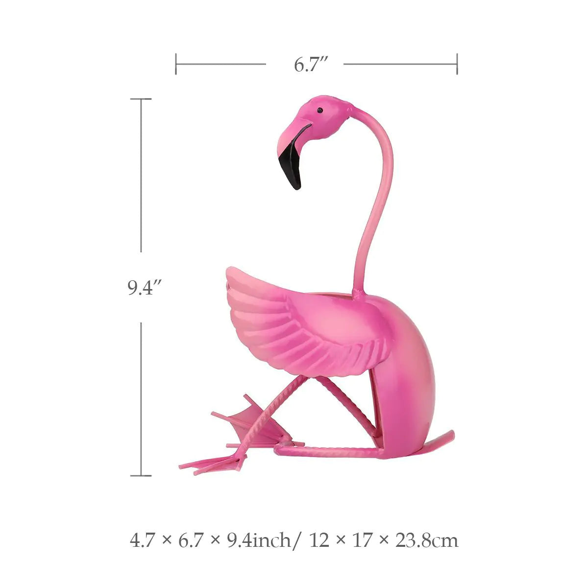 Flamingo Iron Wine Holder - Elegant Home Art