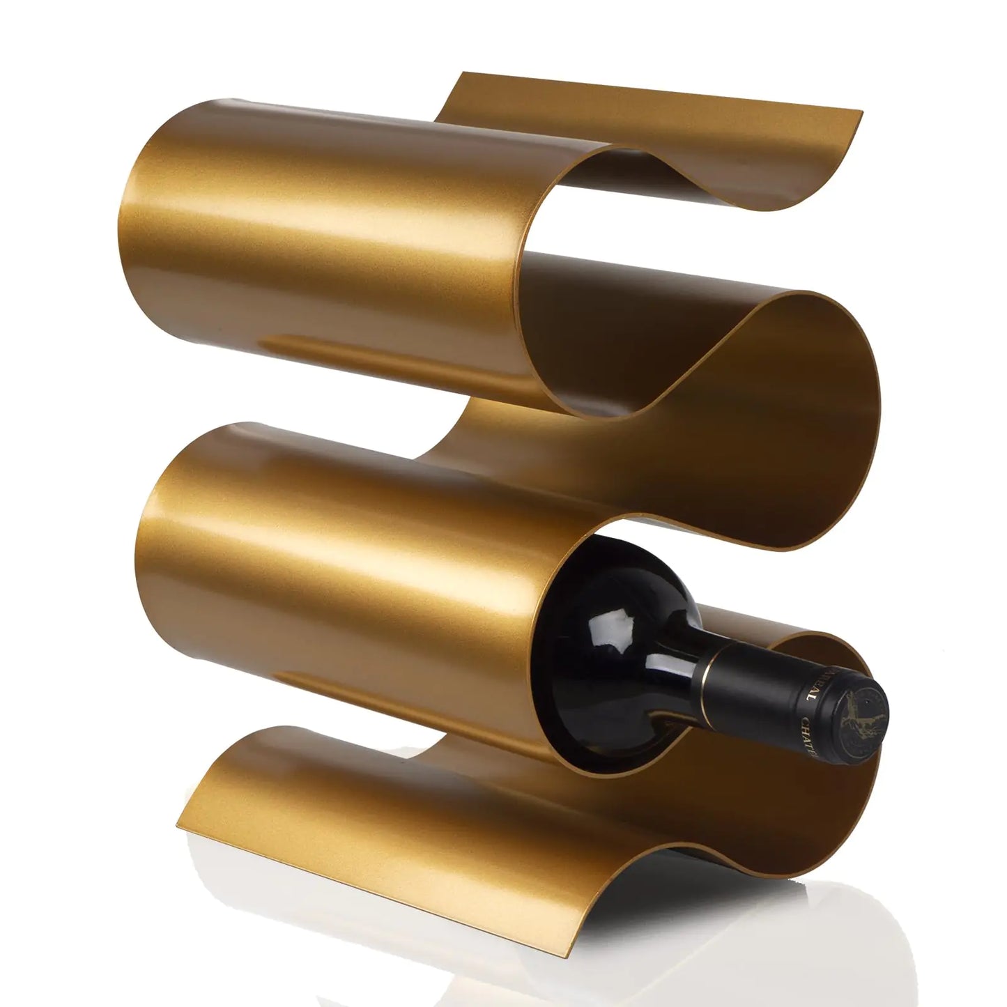 Chic Gold 5-Bottle Wine Stand