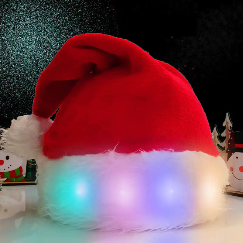 Luminous Plush Santa Hat