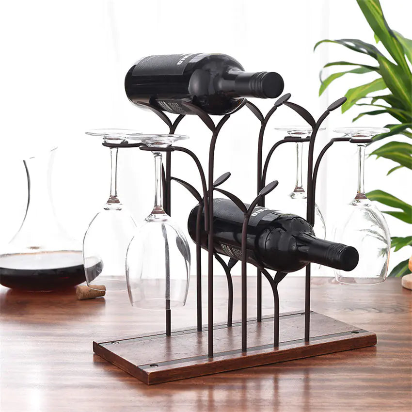 Elegant European Iron Wine Holder