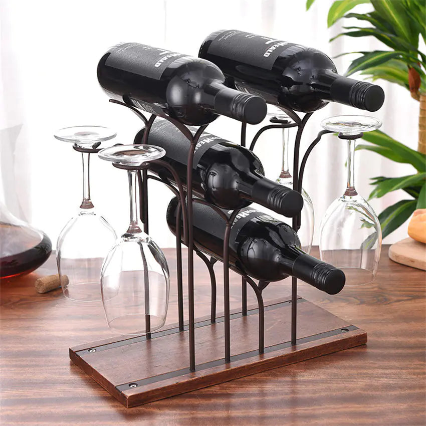 Elegant European Iron Wine Holder